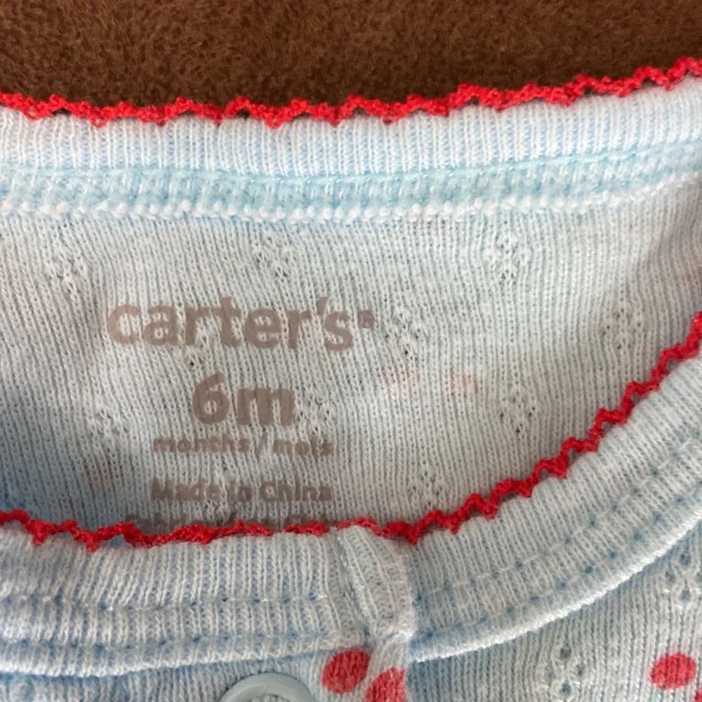 Carter’s Brand Footie Pajamas. Baby Girl 🎀 Cherries; 6M